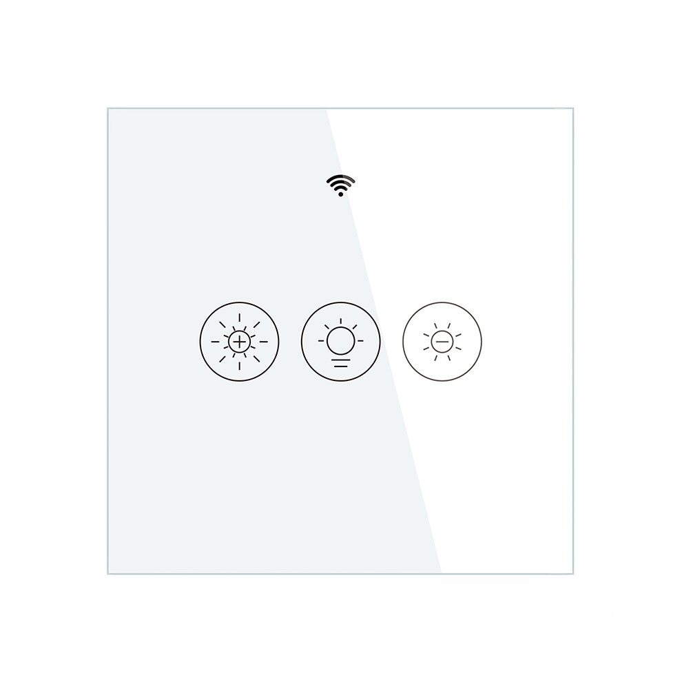 (Eu Uk ) Wifi Rf Smart Light Touch Dimmer Switch App/Voice Control For Alexa Google Home Timing Function White 413590852834