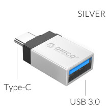 (Silver) ORICO 5Gbps Type C Male to USB3.0 Female Convertor OTG Adapter For Phone Tablet