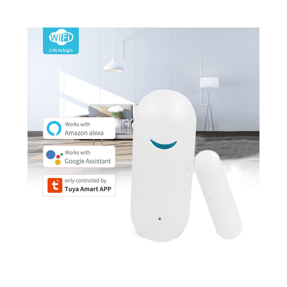 Tuya Smart Wifi 433Mhz Home Door Window Open Closed Sensor Detector Burglar Intruder Alarm For Alexa Google 110691332875
