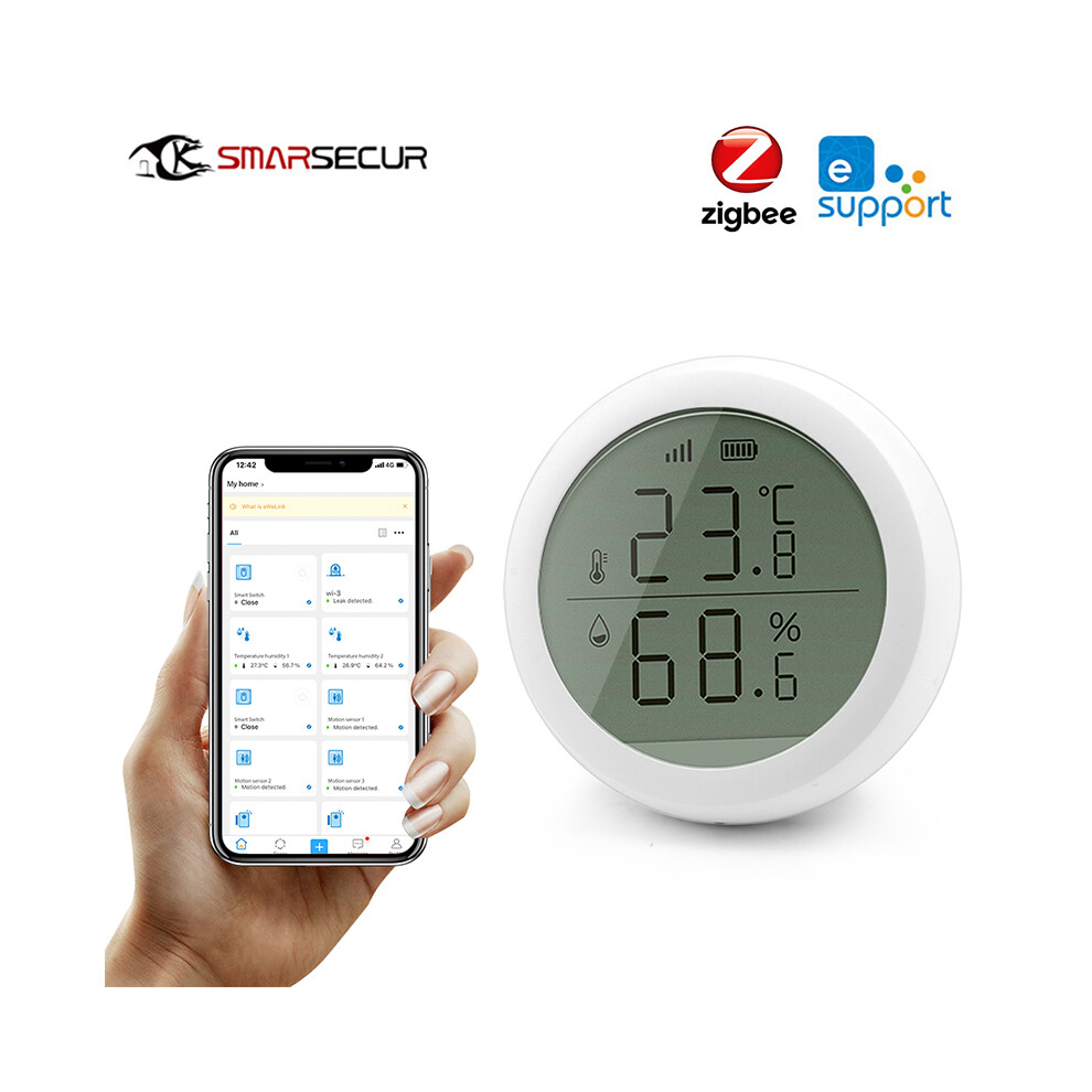 Ewelink Zigbee Led Screen Smart Thermometer Wireless Temperature Humidity Sensor 110691334046