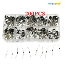 200PCS 10 Values Rectifier Diode Assortment Box Kit 1N4001 1N4002 1N4003 1N4004 1N4005 1N4006 1N4007 1N5817 1N5818 1N5819