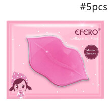 (#5pcs) EFERO Dry Lips Treatment Moisturizing Crystal Collagen Glossy Firming Lips Mask