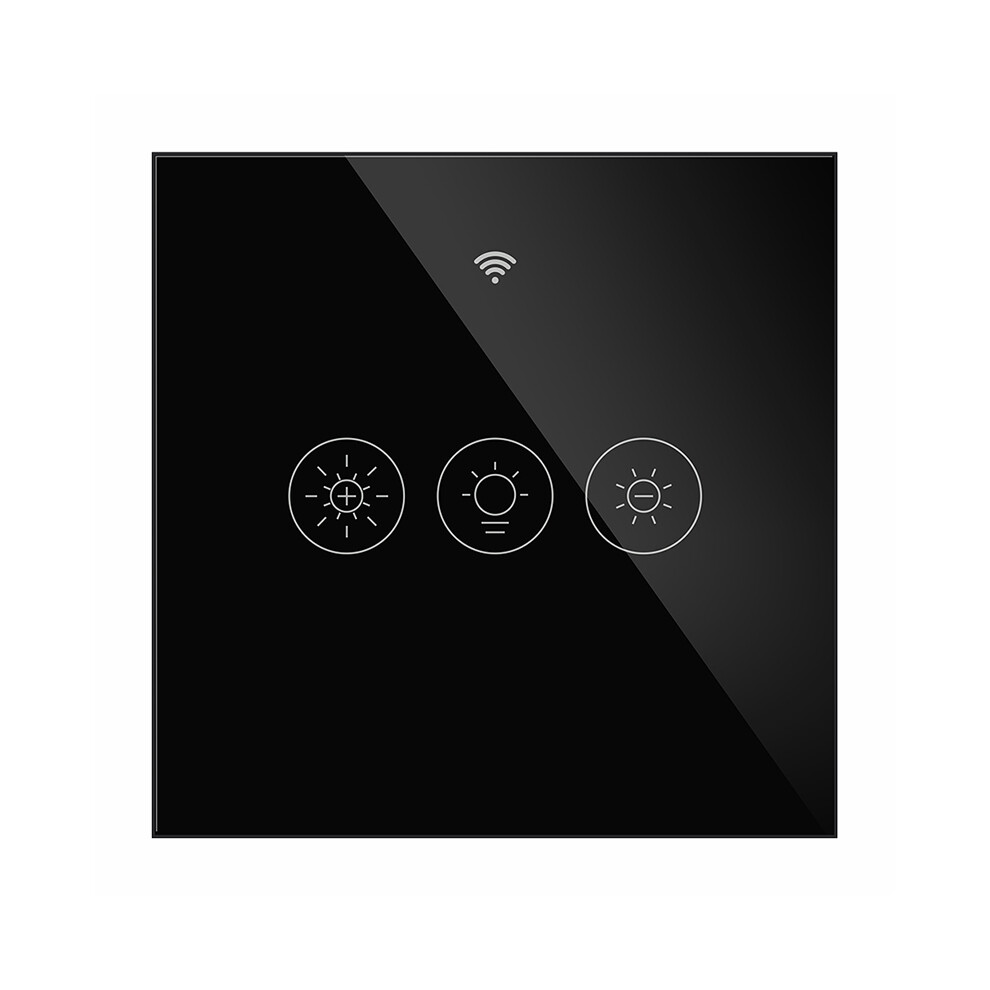 (Eu Uk ) Wifi Rf Smart Dimmer Switch Glass Panel Smart Life/Tuya App Remote Control For Alexa Google Home Black 110691335876