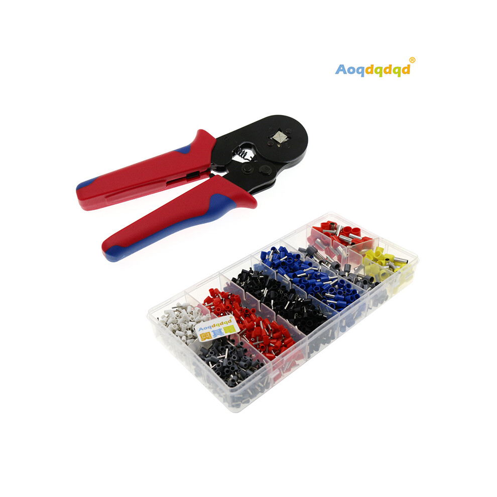 (Terminal + Pliers) 1200Pcs/Box Wire Terminal Crimp Connector Insulated Uninsulated Wire End Ferrules 110691334602