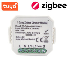 (1 Gang) For Tuya Stable ZigBee3.0 Signal Dimmer Switch Module Compatible With Alexa Google Home 1/2 Gang For Home Network