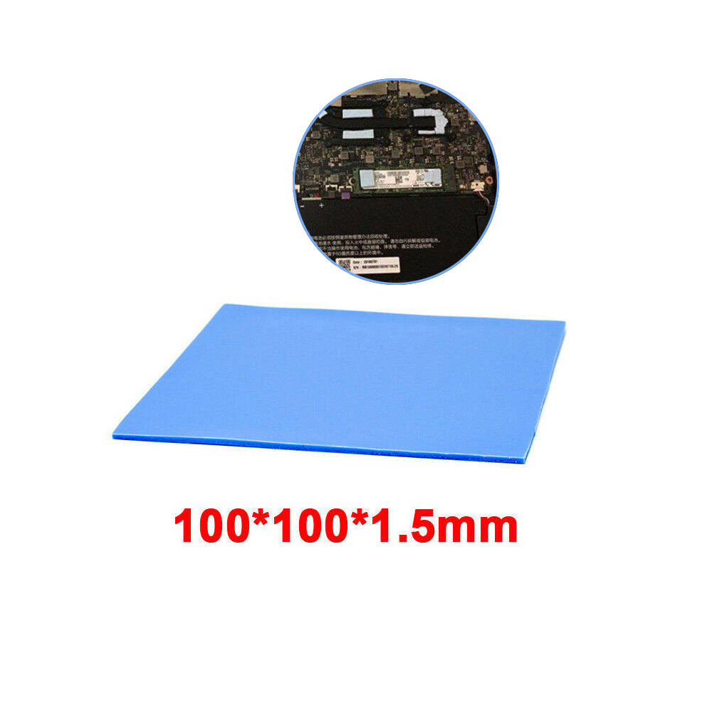 100*100*1.5Mm Soft Silicone Thermal Conductive Pads For Cpu Gpu Heatsink Ic Chipset 110691342171