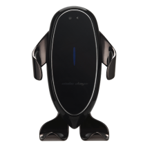 (Gun color + black) 15W Automatic Clamping Qi Wireless Car Charger Mount Air Vent Cell Phone Holder