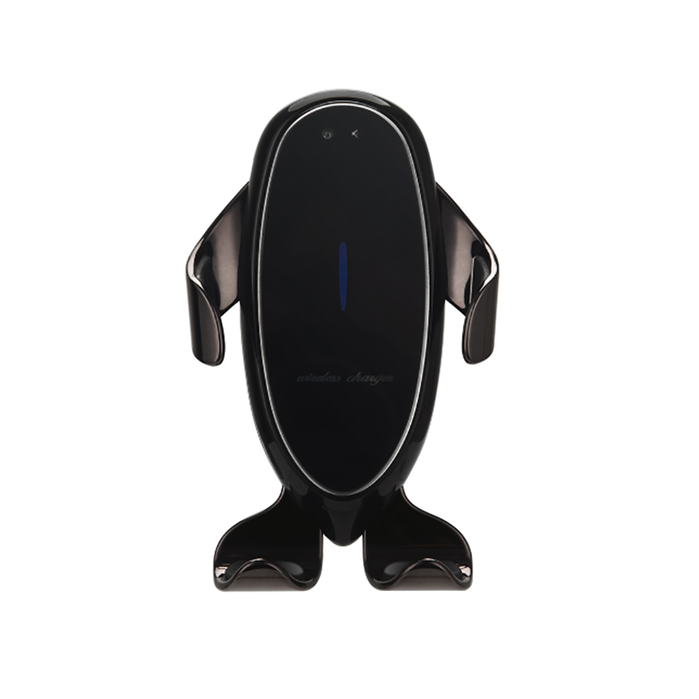 (Gun Color + ) 15W Automatic Clamping Qi Wireless Car Charger Mount Air Vent Cell Phone Holder Black 110691343024