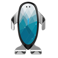 (Silver+blue) 15W Automatic Clamping Qi Wireless Car Charger Mount Air Vent Cell Phone Holder