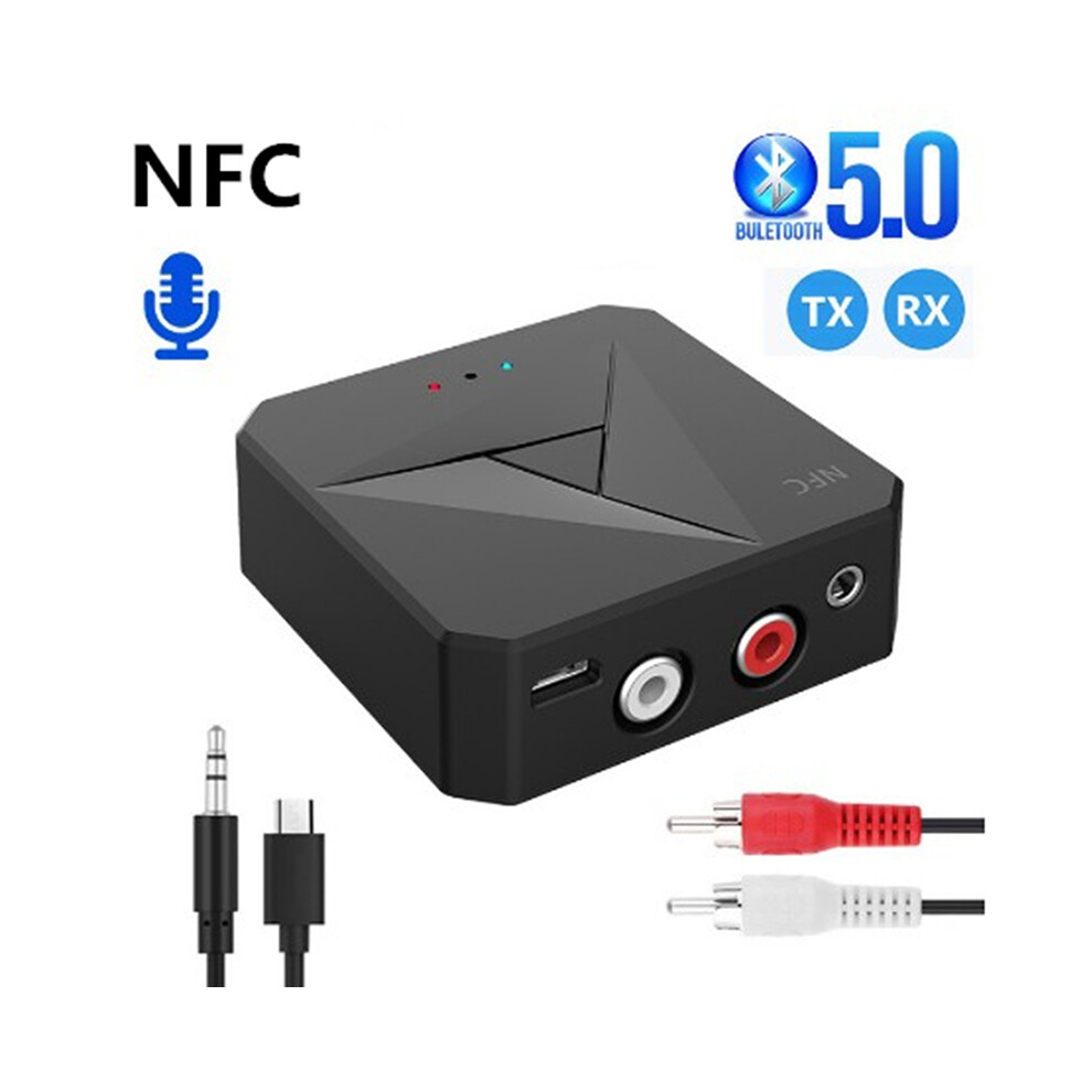 2 In 1 Bluetooth 5.0 Transmitter Receiver Nfc 3.5Mm Aux Wireless Audio Adapter 110691332172