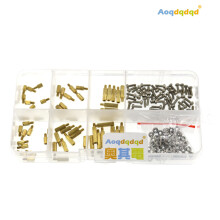 (180PCS M2) M2/M3 PC PCB Motherboard Brass Standoff Hexagonal Spacer Screws Nuts Assorted Kit
