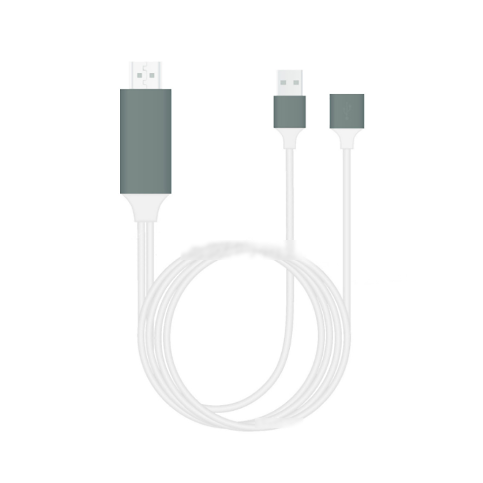 (White) 1080P Mhl Usb To Hdmi Cable Phone To Tv Hdtv Adapter For Iphone/Android/Samsung White 110691343055