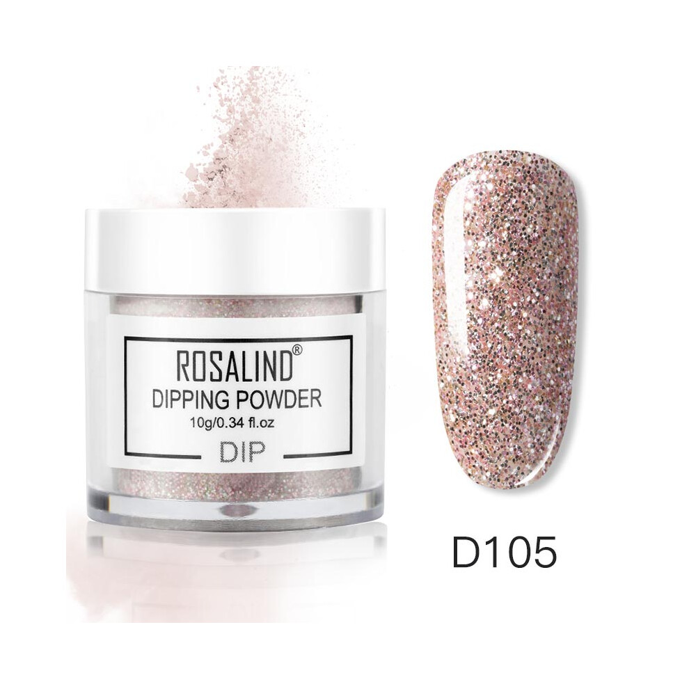 (D105) ROSALIND Nail Art Polish French Gradient Dipping Powder Manicure Glitter Pigment