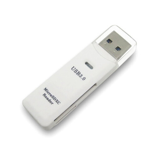 (white) Memory Card Reader Dual Slot USB 3.0 High Speed Adapter For Micro SD SDXC TF