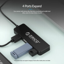 ORICO Mini 4 Ports USB 2.0 HUB High-speed USB Splitter For PC Computer Accessories Mac/Windows OTG HUB Black