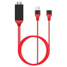 (red) 1080P MHL USB To HDMI Cable Phone To TV HDTV Adapter For iPhone/Android/Samsung