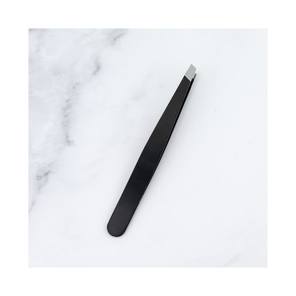 (Oblique mouth) Stainless Steel Eyebrow Tweezers for Precise Hair Plucking, Eyelash Extension, and Makeup Beauty Tool for Women