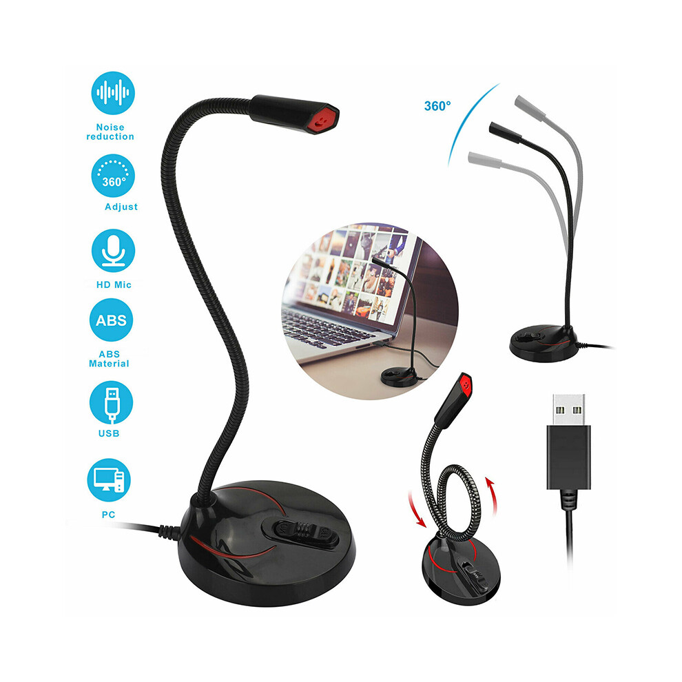 Usb Computer Microphone Noise Cancelling Mini Condenser Mic For Pc Laptop Desktop 110691346629