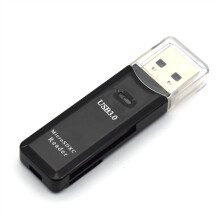(black) Memory Card Reader Dual Slot USB 3.0 High Speed Adapter For Micro SD SDXC TF