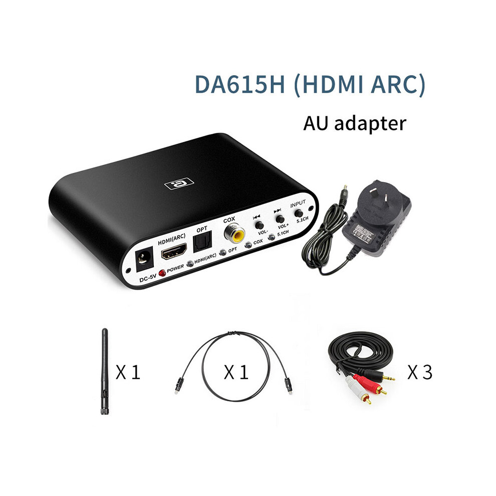 (Au) Dts 5.1Ch Audio Hard Decoder U Disk Bluetooth 5.0 Receiver Hdmi Fiber Arc Coaxial Da615h 110691348869