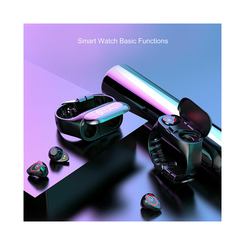 2 In 1 Bluetooth Smart Watch Handsfree Wireless Earbuds Headset For Android Ios Iphone 110691344748