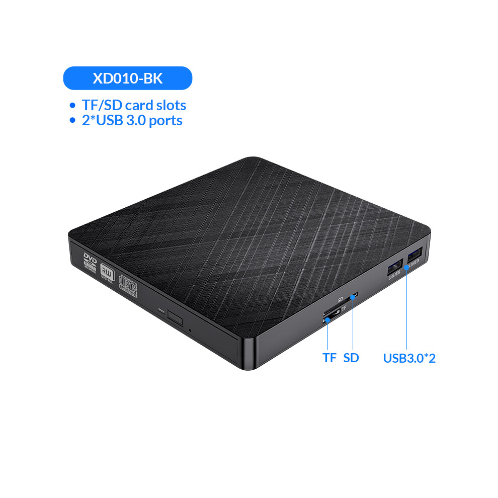 (Xd010-Bk) Orico Usb 3.0 External Dvd Drive Portable Cd/Dvd-Rw Writer Rewriter Burner Player Reader 110691336088