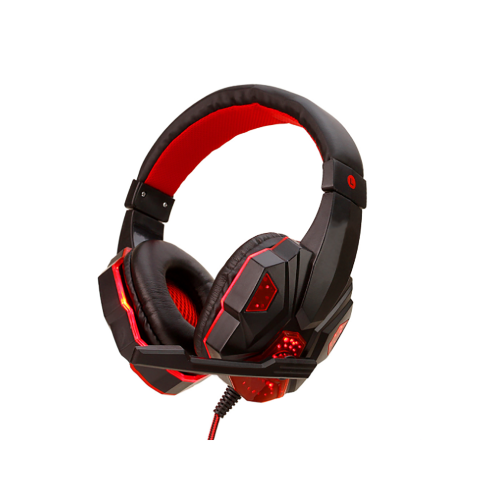 (Red) 3.5Mm Gaming Headset Mic Led Headphone Stereo Bass Surround For Pc Computer Red 110691343987