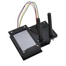 (Black) Black/Transparent Duplex MMDVM Hotspot Support P25 DMR YSF for Raspberry Pi-Zero Antenna 3.2in LCD Screen Display Exclouse Case