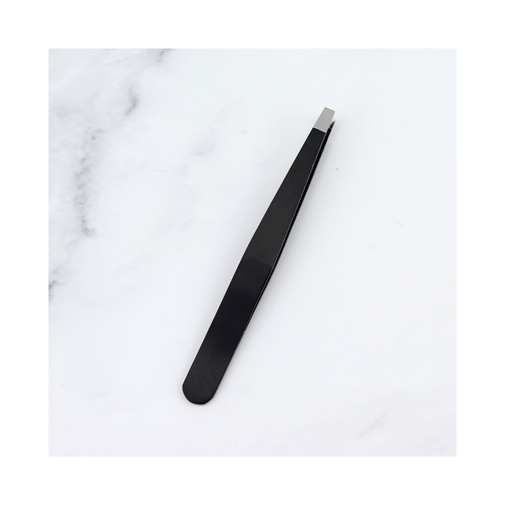 (Flat mouth) 1pcs Eyebrow Tweezers Stainless Steel Hair Pluckers Clip Eyebrow Trimmer Eyelash Extension Clip Women Makeup Beauty Tools