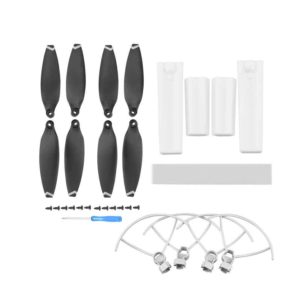 (White) 2Pair Propeller+Increase Landing Gear+Protective Guards For Fimi X8 Mini Drone White 110691470485