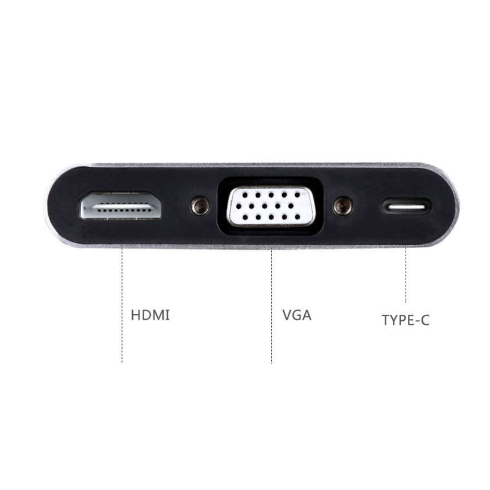 5 In 1 Type-C Docking Station Usb-C Hub To Hdmi Vga 4Kx2k For Macbook Computer Fs0 110691342195