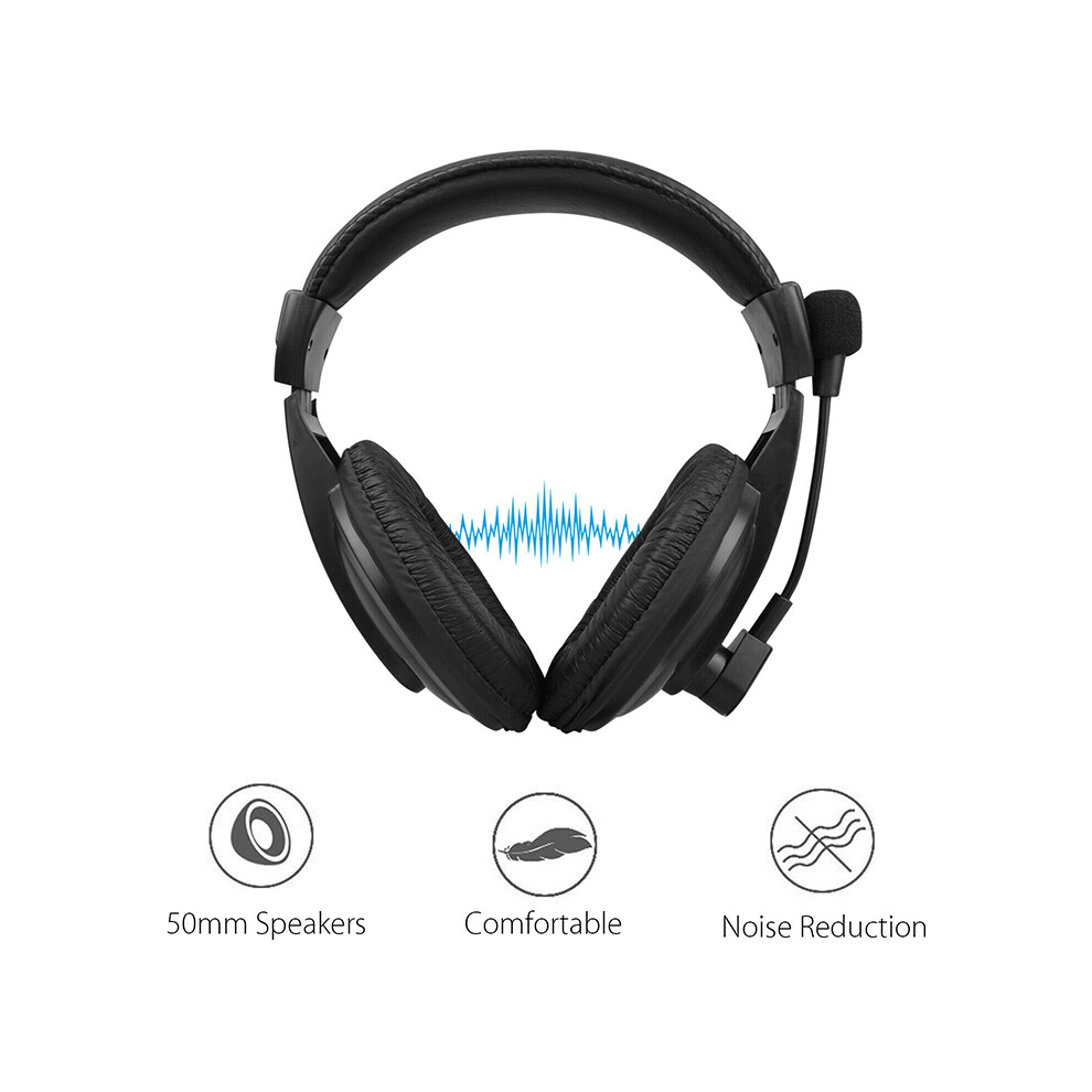 Wired Handsfree Earphone Headphones Headset With Mic For Pc Computer Notebook 110691343390