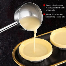 3X Small Soup Ladle Stainless Steel Metal Deep Spoon with Pour Spout 2 Oz Long Handle Gravy Ladles 10.5 Inch