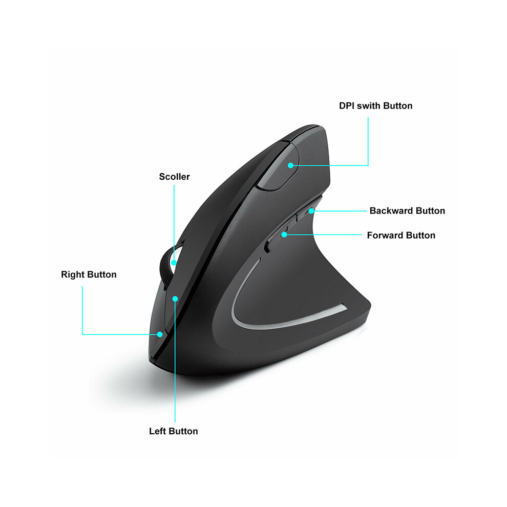 (L) Ergonomic Mouse Optical Vertical Mice 6 Keys Usb Wireless 2.4Ghz 1200Dpi For Pc 110691347145