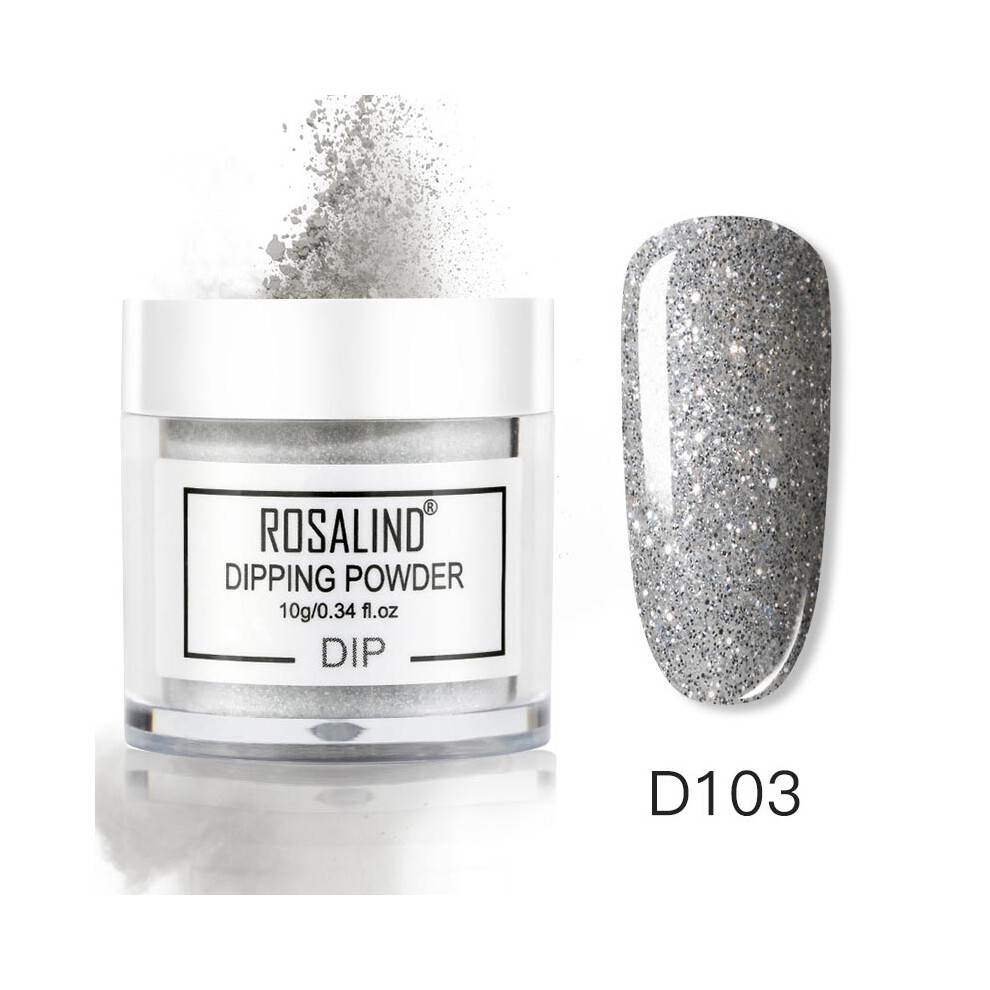 (D103) ROSALIND Nail Art Polish French Gradient Dipping Powder Manicure Glitter Pigment