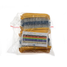 (With Box) 3120PCS 156 Values 1 Ohm-10M Ohm 1/4W 1% Metal Film Resistors Assortment Kit Electronic Components