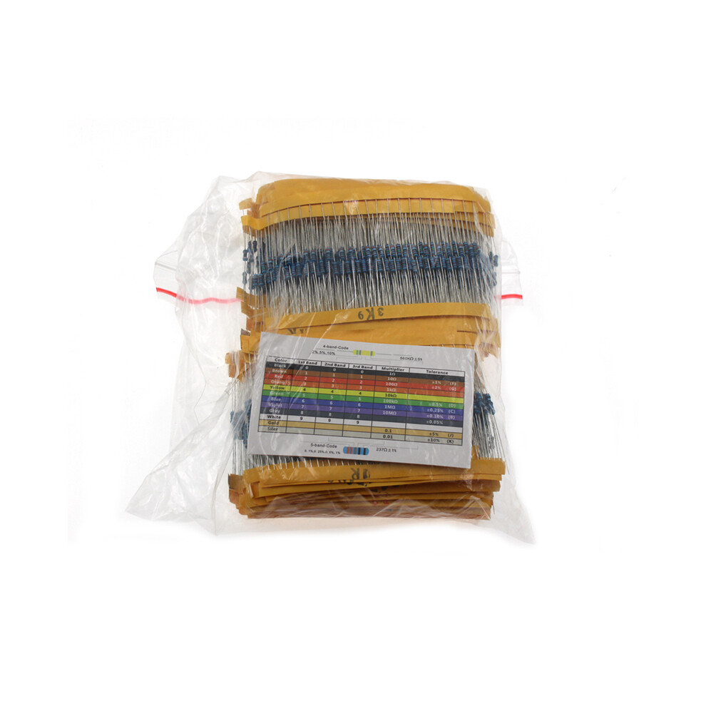 (With Box) 3120Pcs 156 Values 1% 1 Ohm-10M Ohm 1/4W Metal Film Resistors Assortment For Diy Projects And Experiments 110691335166