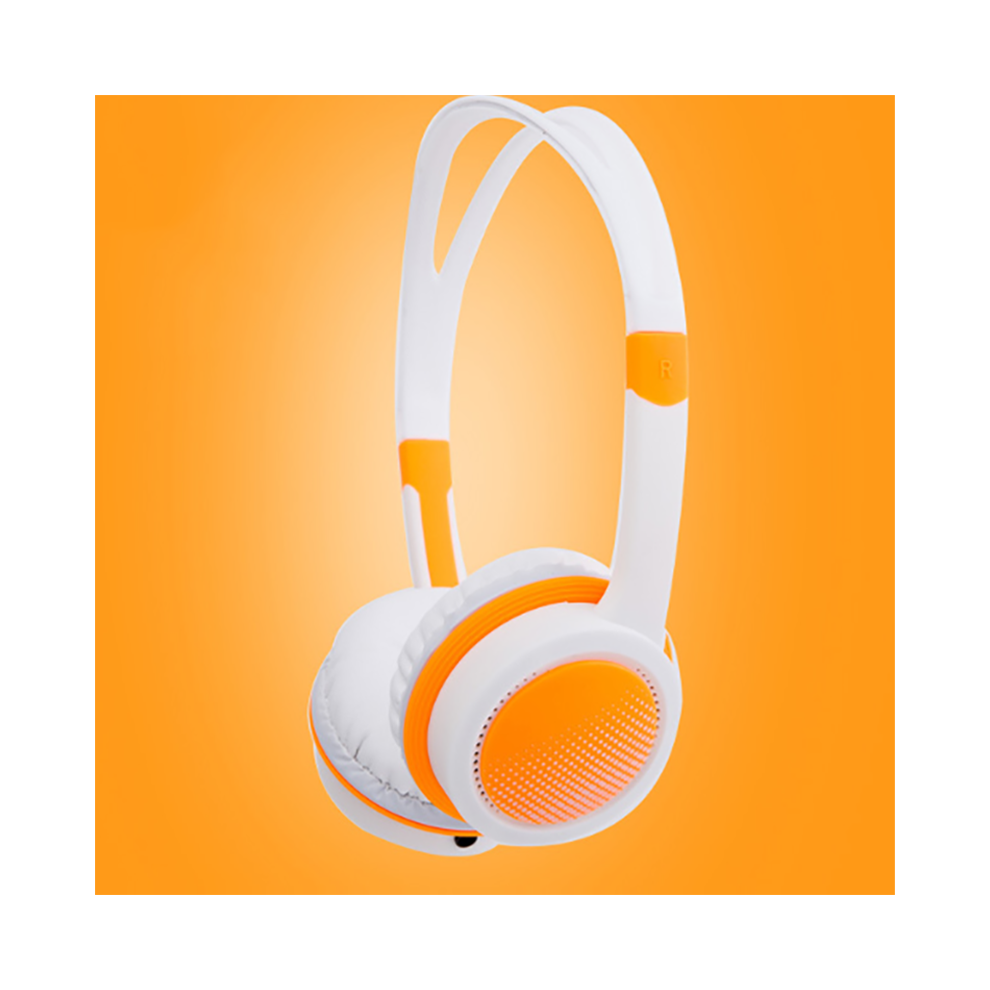 (Orange) Adjustable Wired Headsets Kids Headphones 3.5Mm Over Ear Earphone For Tablet Mp3 Orange 110691343673