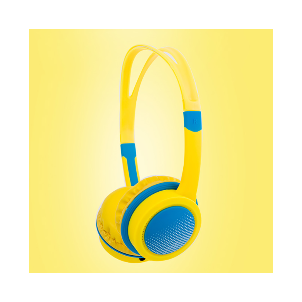 (Yellow) Adjustable Wired Headsets Kids Headphones 3.5Mm Over Ear Earphone For Tablet Mp3 Yellow 110691343659