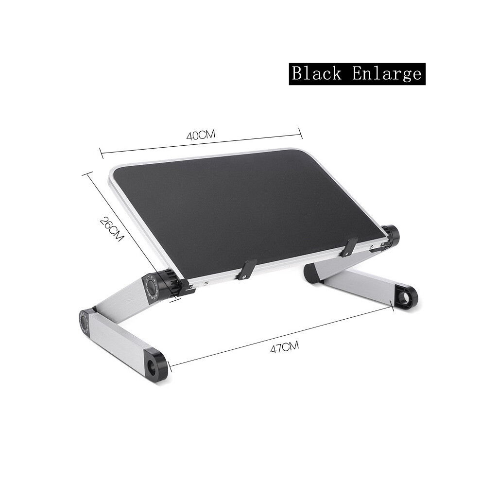 ( Enlarge) Aluminum Alloy Laptop Stand Foldable Adjustable Computer Notebook Table Stand Black 110691352392
