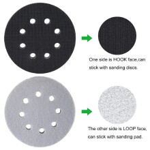 10x Gränssnittsdynor 5 Tums 8-Håls Krok och Ögla Mjuk Svampskumslipning Gränssnittsdyna för Polering Av Orbital Slipmaskin
