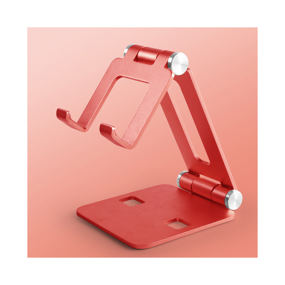 (Red) Adjustable Foldable Aluminum Mobile Phone Tablet Stand Holder For Iphone 11 Ipad Red 110691352545