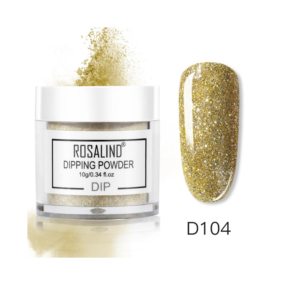 (D104) ROSALIND Nail Art Polish French Gradient Dipping Powder Manicure Glitter Pigment