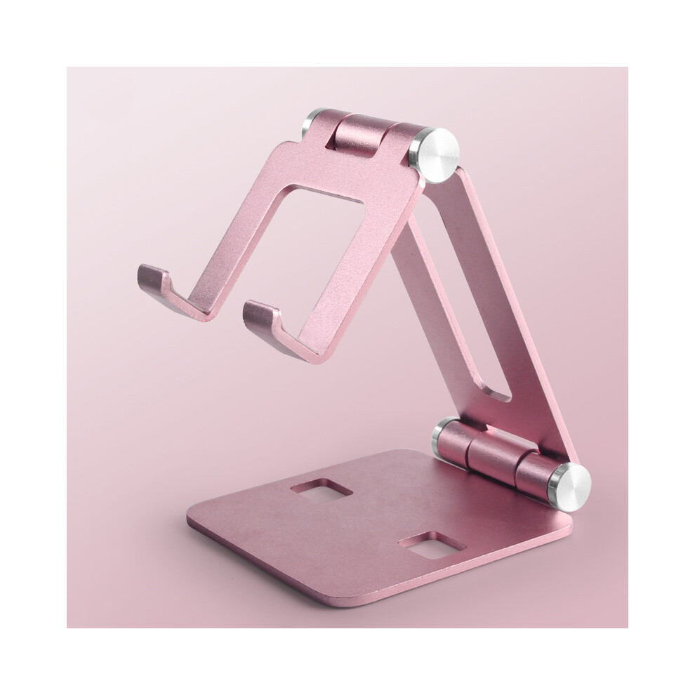 (Pink) Adjustable Foldable Aluminum Mobile Phone Tablet Stand Holder For Iphone 11 Ipad Pink 110691352521