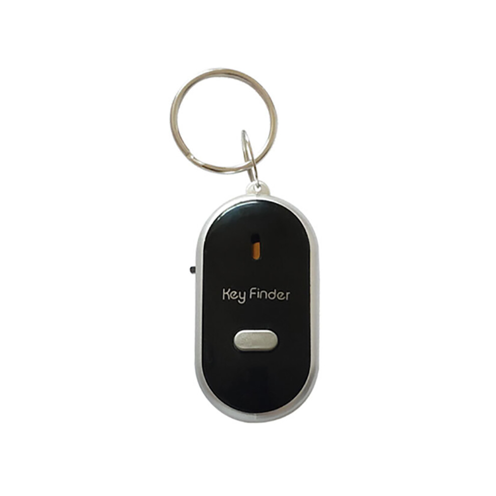 (Black) Whistle Key Finder Locator Remote Anti-Lost Led Flashing Beeping Sonic Torch 110691347664