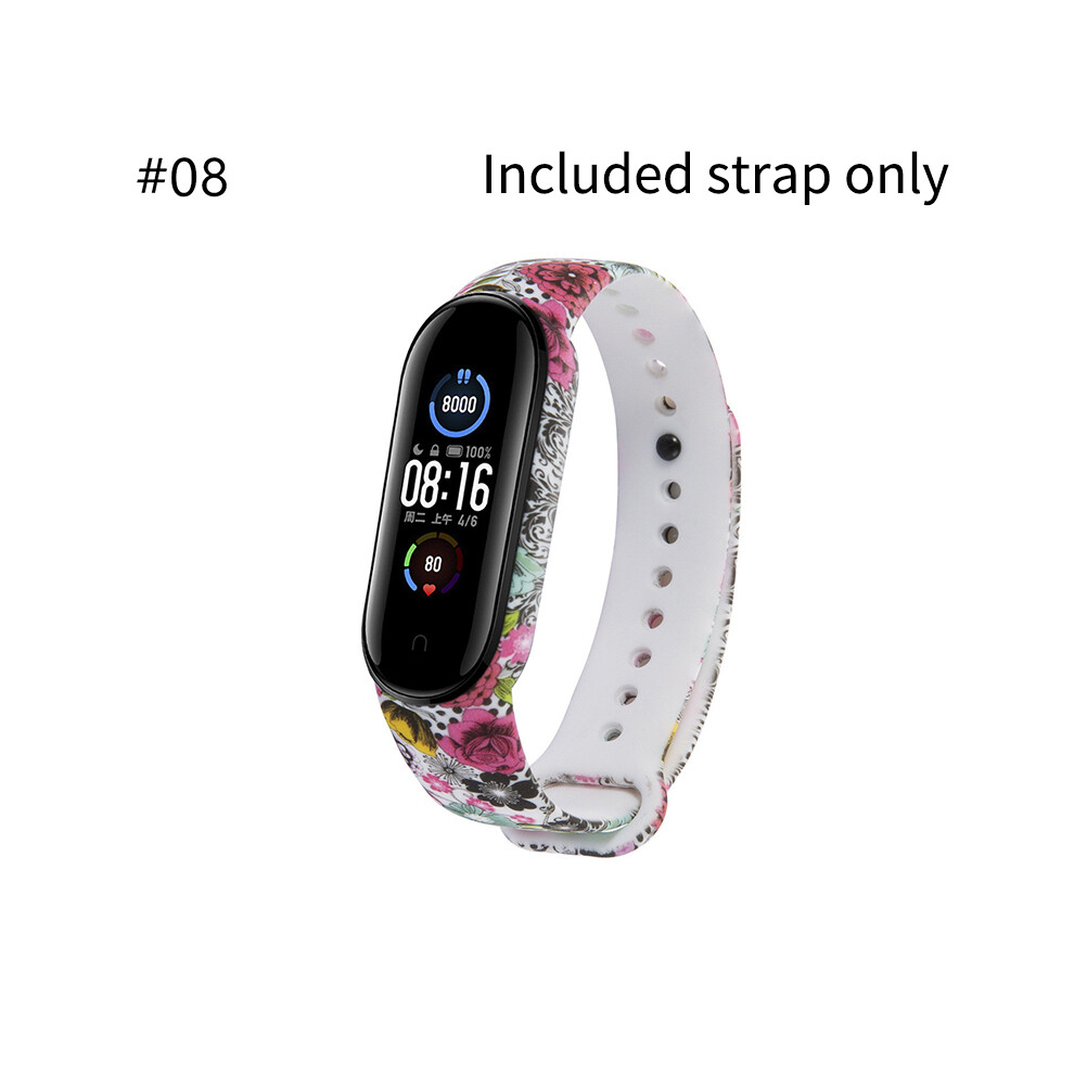 (#08) Colorful Printed Bracelet Wrist Strap For Xiaomi Mi Band 5 Sport Smart Watch 110691350473