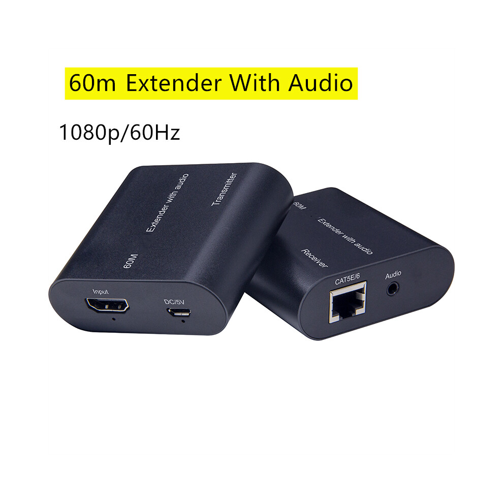 Digital Hdmi-Compatible Extender With Audio Transmitter Receiver Over Cat5e/Cat6 Cable 60M For Ps4 110691352453