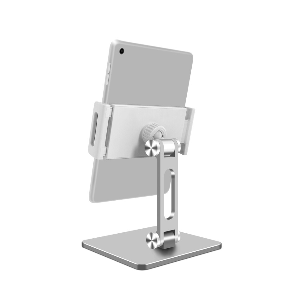 (Silver) Desktop Holder Tablet Stand For Ipad Pro Foldable Adjustable Height Angle Phone Holder For Xiaomi Iphone Silver 110691353689