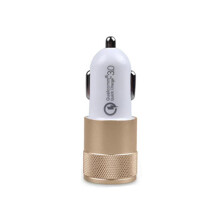 (Golden) 18W PD Type-C QC 3.0 Fast Car Charger Adapter USB Charging For iPhone11 Pro Max