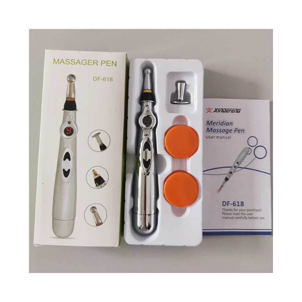 (box) Electronic Acupuncture & Meridian Energy Pen Body Head Leg Massager Pain Relief
